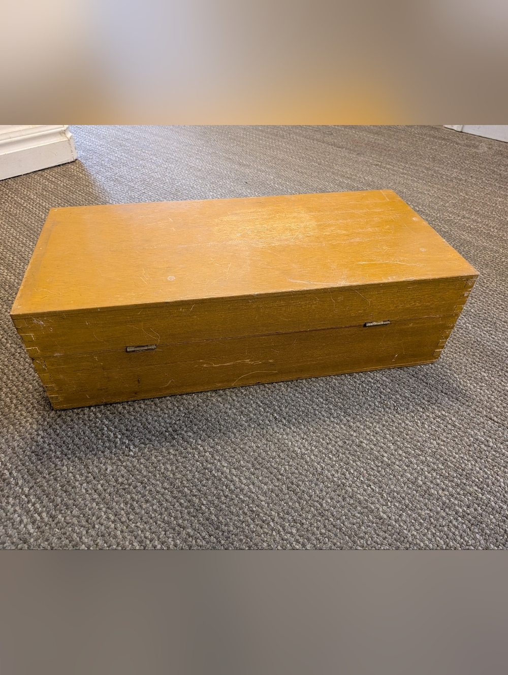 Vintage Wooden Tool/Storage Box with Metal Latches - Picture 8 of 8